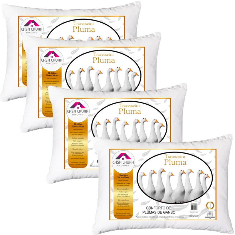 Synthetic Goose 4 Pillows Kit