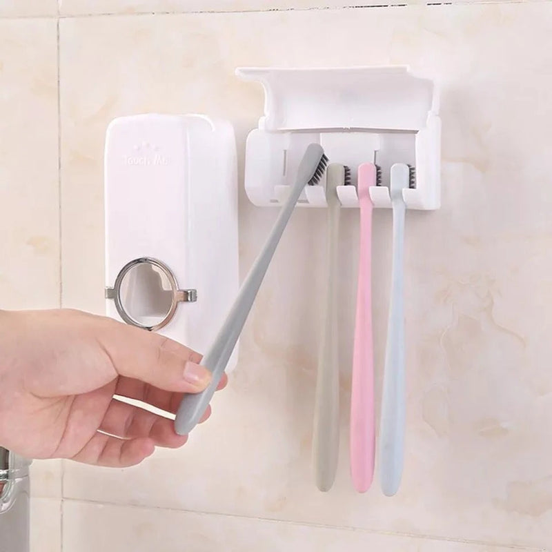 Toothpaste Toothpaste Cream Dispenser with Brush Holder